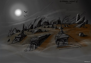 Concept d'un cimetière