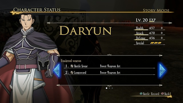 Arslan GroupC Screens Battle Screens Daryun Status Screen