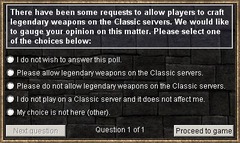 EA Mythic ouvre un sondage sur la présence des armes légendaires sur les serveurs classiques