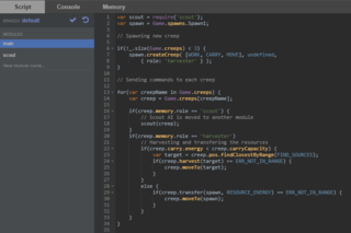 Capture officielle de Screeps