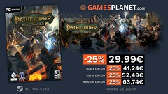 Bon plan : 25% de réduction sur les différentes éditions de Pathfinder: Kingmaker