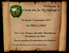 Ouverture du Comptoir du Renard d'Argent, mardi 5 septembre