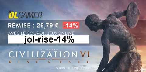 Civilization VI: Rise and Fall - Bon plan : -14% sur le prix de l'extension Civilization VI: Rise and Fall