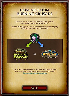Burning Crusade Classic : Blizzard abaisse le prix du service de clonage à 15€