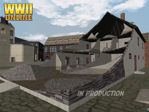 WWII Online - Des ruines propices aux combats urbains