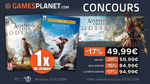 Assassin's Creed: Odyssey - Jeu-concours : avez-vous gagné votre exemplaire d'Assassin's Creed Odyssey ?