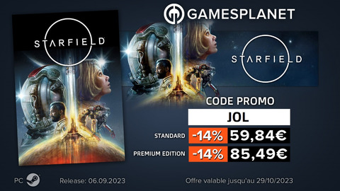 Starfield - Code promo JOL x Gamesplanet : Starfield en précommande à -14%