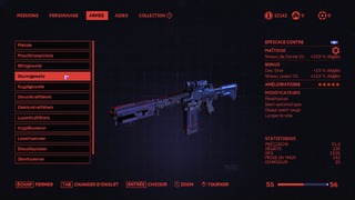 Les armes ont chacune leurs mods et statistiques