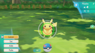La capture ressemble beaucoup à Pokémon Go sauf qu'elle n'est pas tactile et qu'elle met en action une fonction gyroscopique assez mal gérée