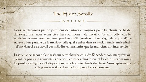 The Elder Scrolls Online: Elsweyr - Les partitions des chants de bardes d'Elsweyr disponibles