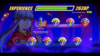 A chaque mort les points d'xp s'accumulent.