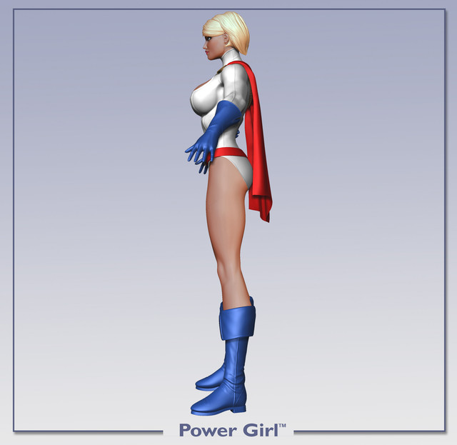 Power Girl - Dc ren icnchar powergirl side