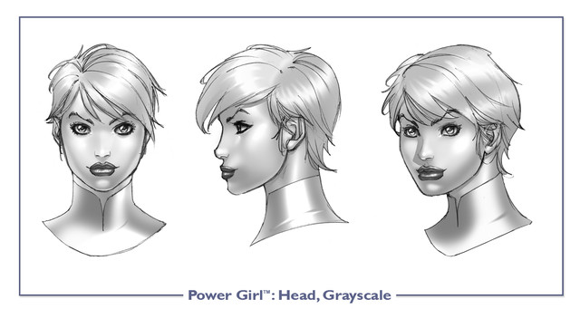 Power Girl - Dc con icnchar powergirl head gray