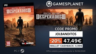 Promo JOL : -20% sur Desperados 3