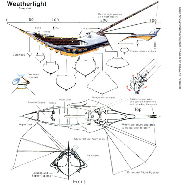 Images conceptuelles du Weatherlight