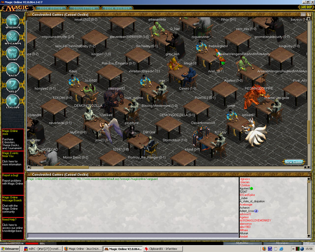 Une salle de jeu, où se rencontrent et s'affrontent les différents mages.