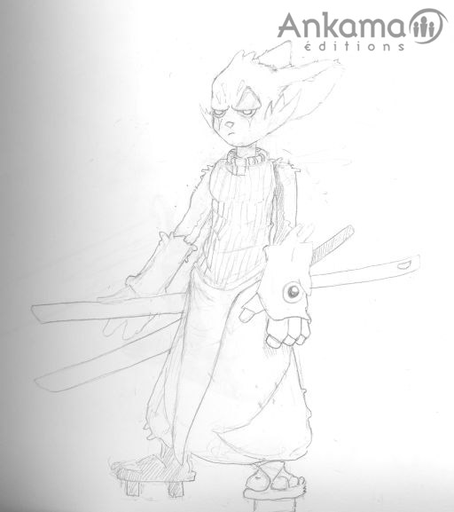 Croquis d'un personnage de Wakfu