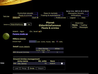 Détails d'une planète.