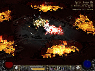 Sorcière luttant contre Diablo