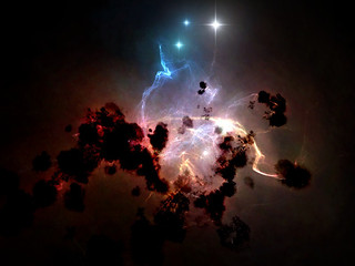 Expérimentation de nébuleuse 3D