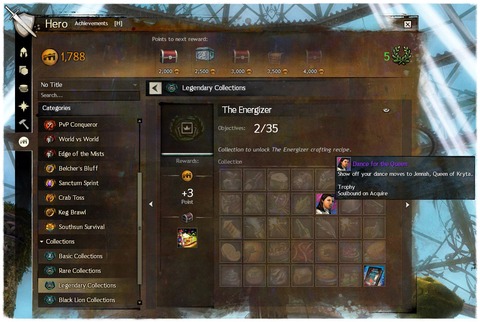 Guild Wars 2 - Heart of Thorns : Fabrication de précurseurs et bonus de carte