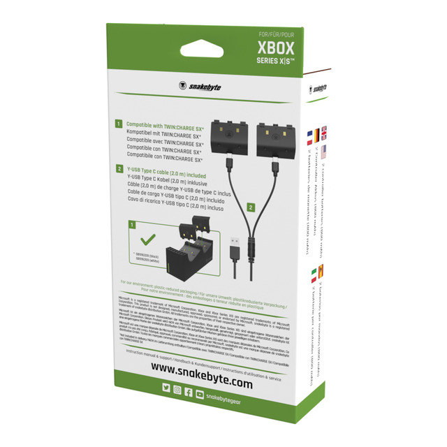 Snakebyte PressKit XboxSeriesX SB916335snakebyteXSXBatteryKitSXblack ProductPictures SB916335snakebyteXSXBatteryKitSXblackPackaging02