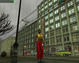 Une rue sous la pluie