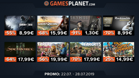 Promotions GamesPlanet : les catalogues d'Ubisoft jusqu'à -82%, et Team17 jusqu'à -78%
