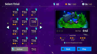 La sélection des niveaux n'est pas optimale.