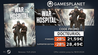 Code promo JOL x Gamesplanet : War Hospital à -28%