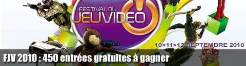 450 entrées gratuites pour le Festival du Jeu Vidéo de Paris 2010