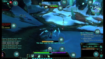 Présentation de l'UI de WildStar lors de sa démo en 2011. source: WildStar Central*.