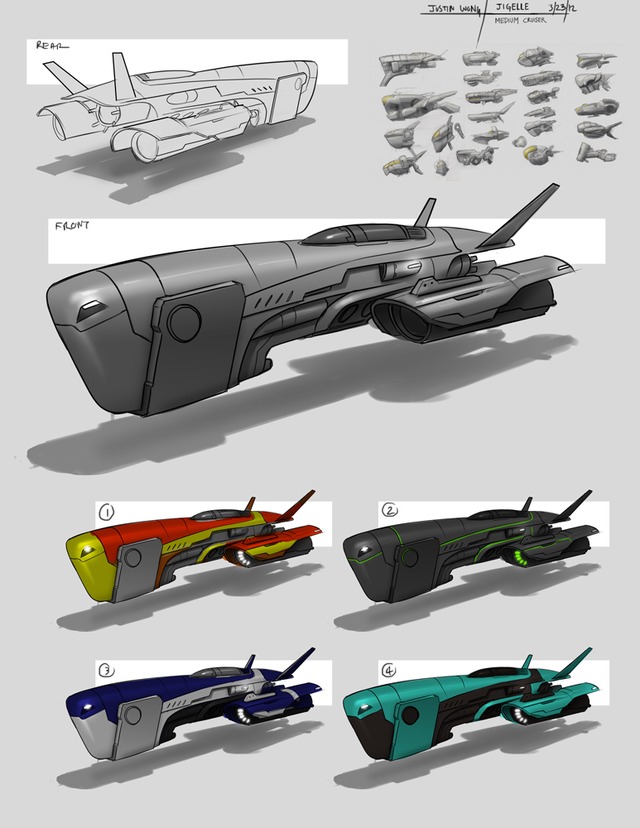 Jigelle, Medium Cruiser Class: design conceptuel