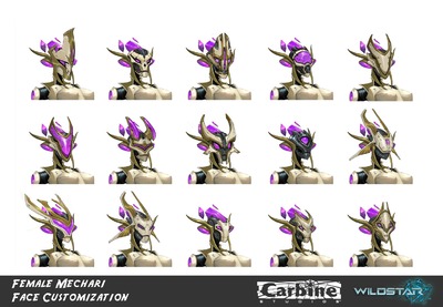 Image article Polycount sur les graphismes - WildStar koryLynnHubbell mechariface customization