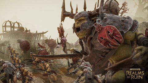 Warhammer Age of Sigmar: Realms of Ruin - Warhammer Age of Sigmar: Realms of Ruin présente la faction des retors Orruk Kruleboyz