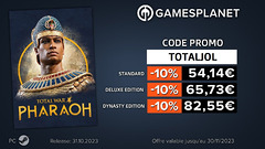 Code promo JOL x Gamesplanet : Total War Pharaoh à -10%