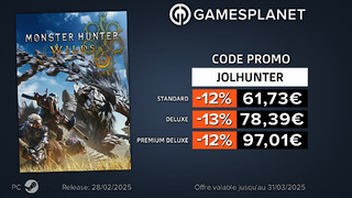 Code promo JOL x Gamesplanet : Monster Hunter Wilds à -12%