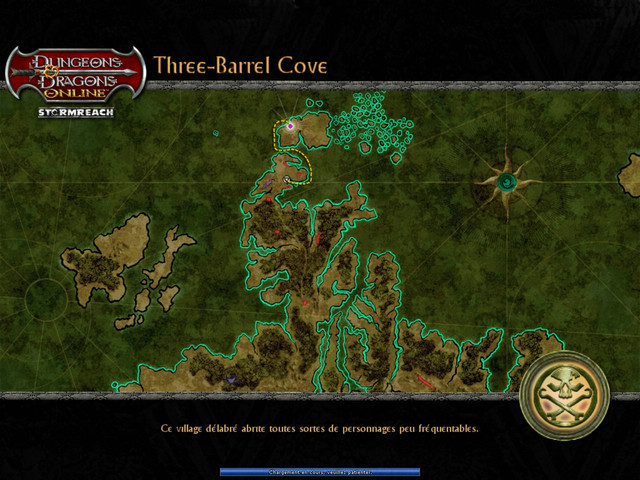 Three Barrel Cove - écran de chargement (début du jeu)