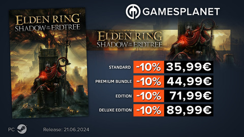 Elden Ring: Shadow of the Erdtree - Promo Gamesplanet : l'extension Shadow of the Erdtree d'Elden Ring est lancée, avec 10% de remise