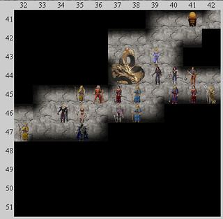 Une troupe d'elfes dans le souterrain