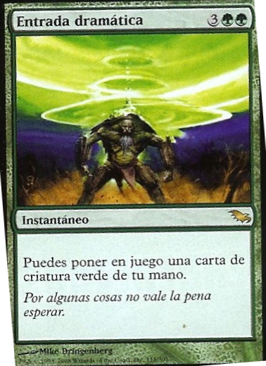 Carte Shadowmoor publiée dans un magazine mexicain