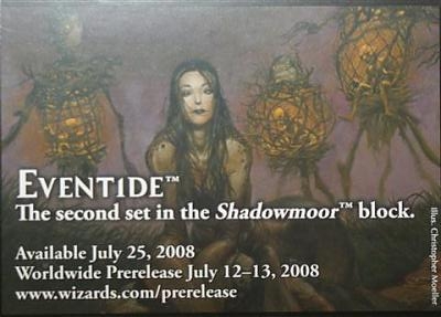 Carte incluse dans les pochettes physiques de Shadowmoor