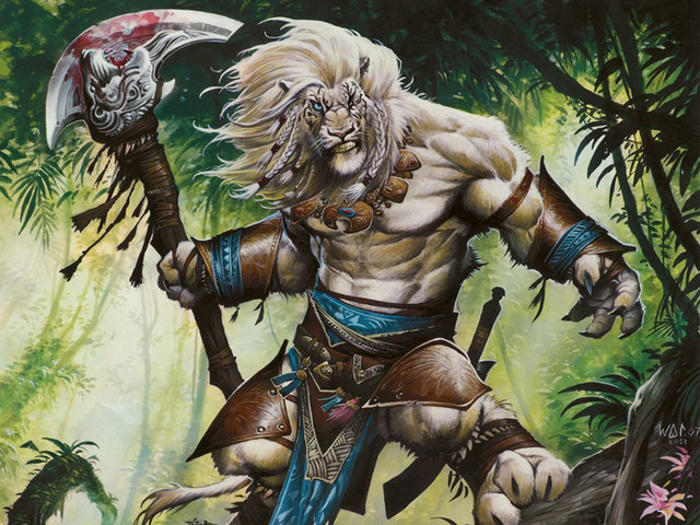 Illustration de l'Ajani Vengeant