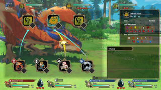 Thea et le monstre du centre s'affrontent en duel.