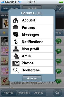 Application JeuxOnLine iPhone Android