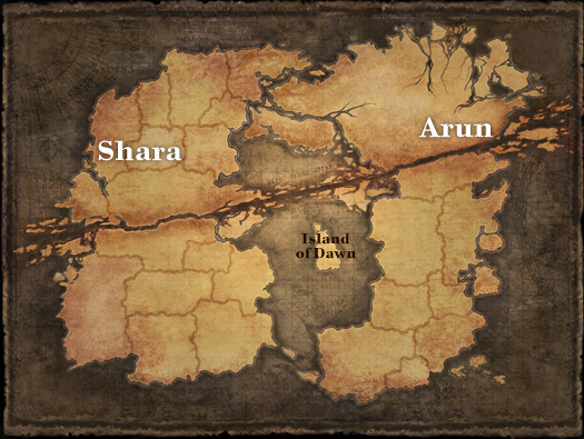 Carte : le Shara du Nord