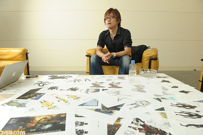 Naoki Yoshida lors de l'interview de Famitsu