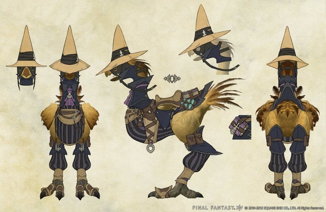 Chocobo avec habillage "Mage noir"