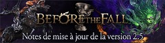 Notes de mise à jour de la version 2.5 : "Before the fall"