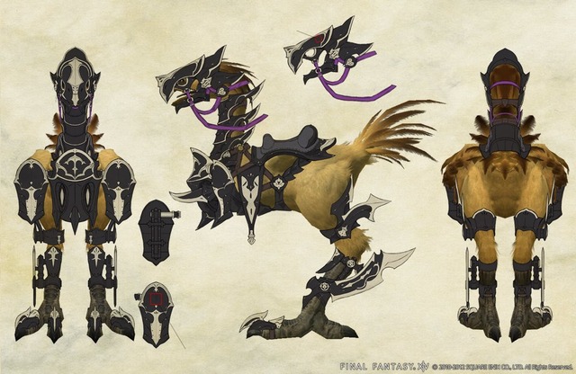 Chocobo avec armure "Chevalier Dragon"